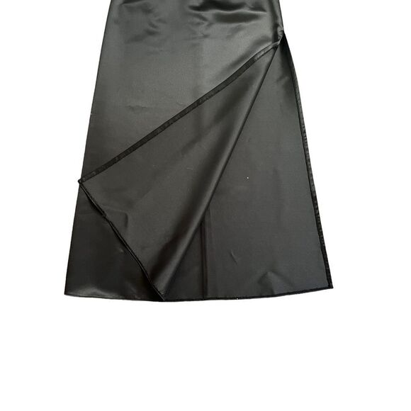 VTG Jessica McClintock for Gunne Sax 2 Piece Formal Satin Dress Side Slit - Picture 2 of 10